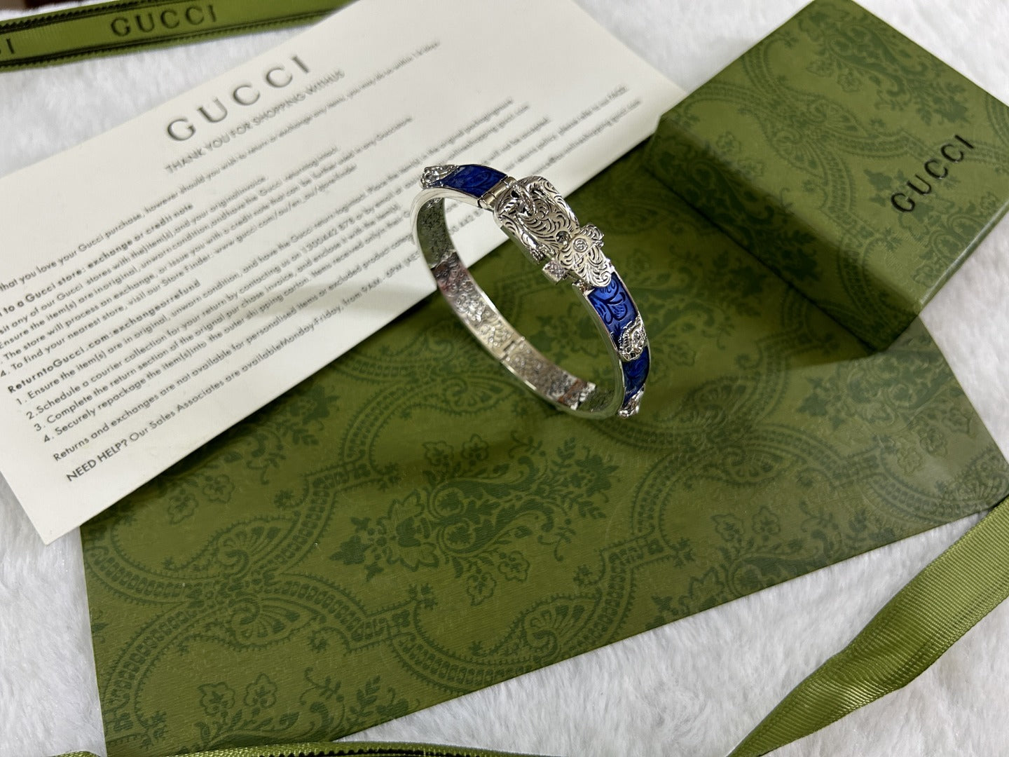 Double Gucci Garden Blue Bracelet