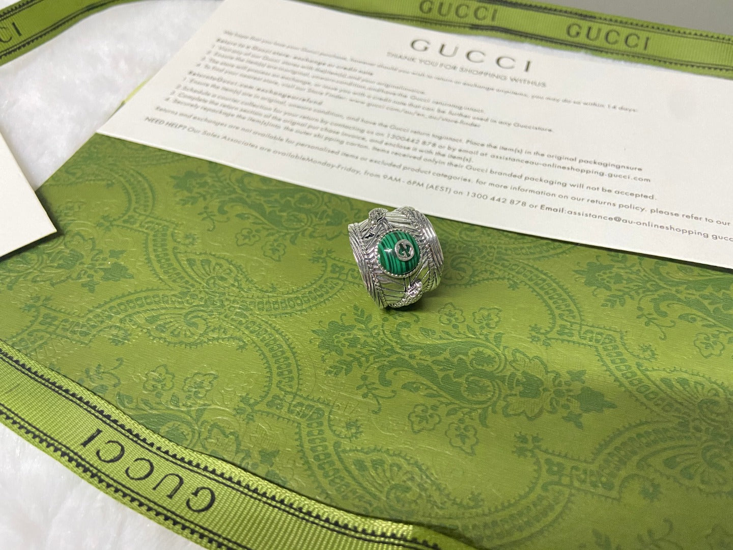 Double Gucci Garden Snake Interlocking Gucci Ring
