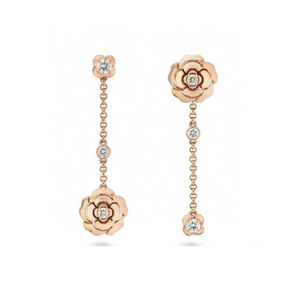 18K  Chanel Camellia Earrings