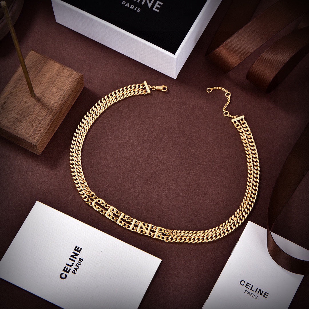 18K Celine Gourmette Necklace