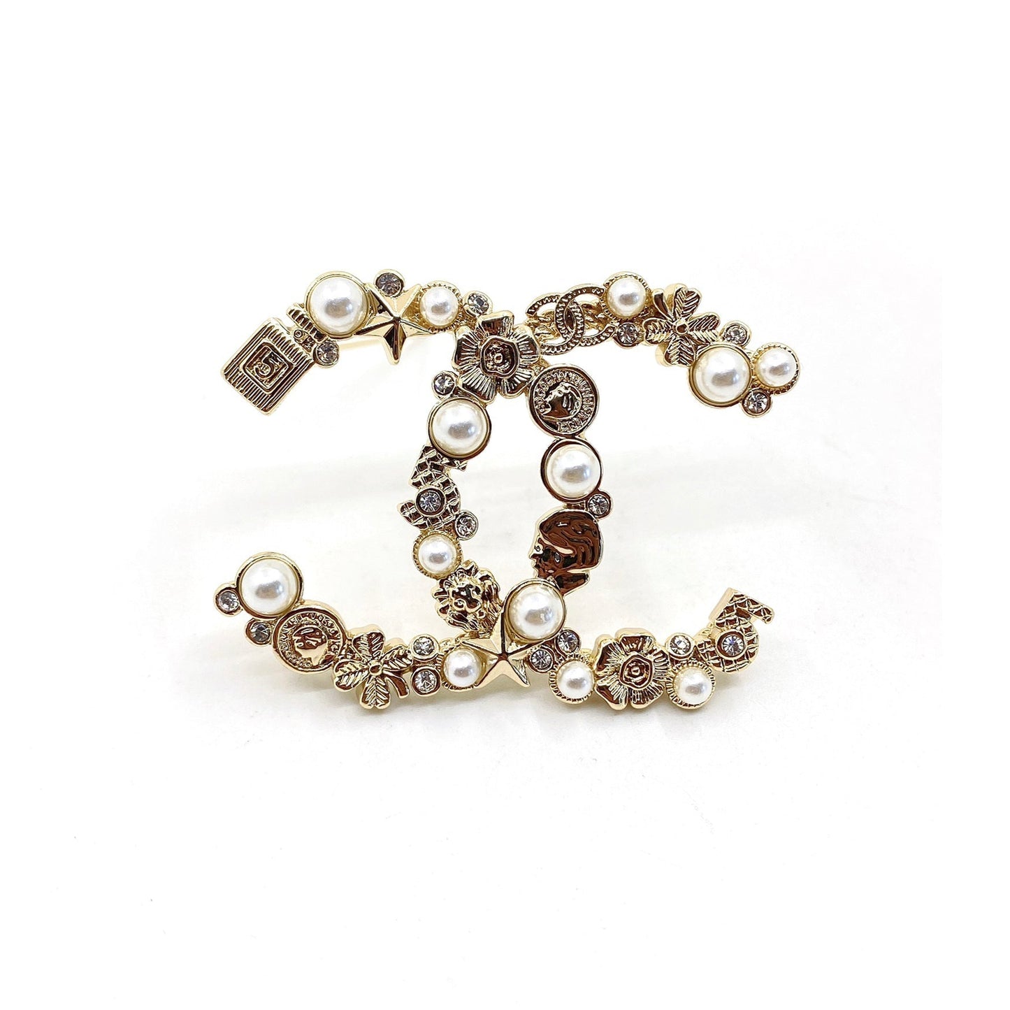 18K  Chanel Pearls Brooch