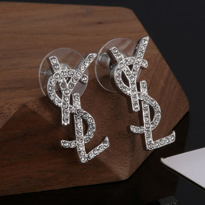 18K YSL Classic Crystals Brooch