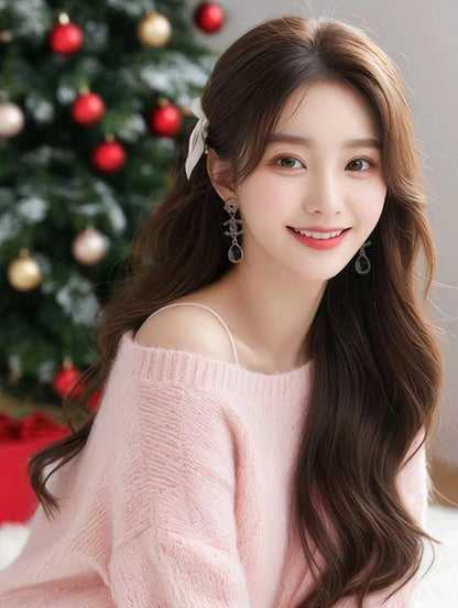 18K  Chanel Black Crystals Earrings