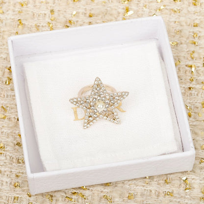18K Dior Star Diamond Brooch