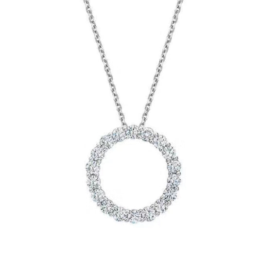 18K Tiffany Circle Diamonds Necklace