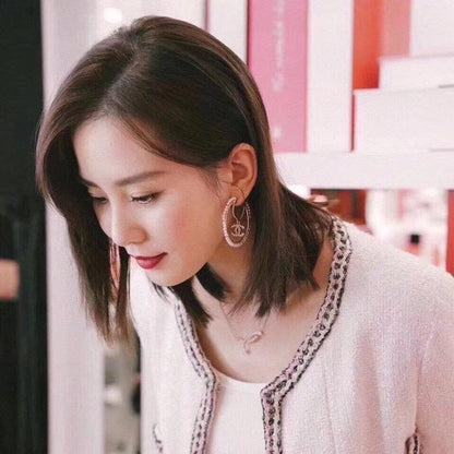 18K  Chanel Circle Earrings