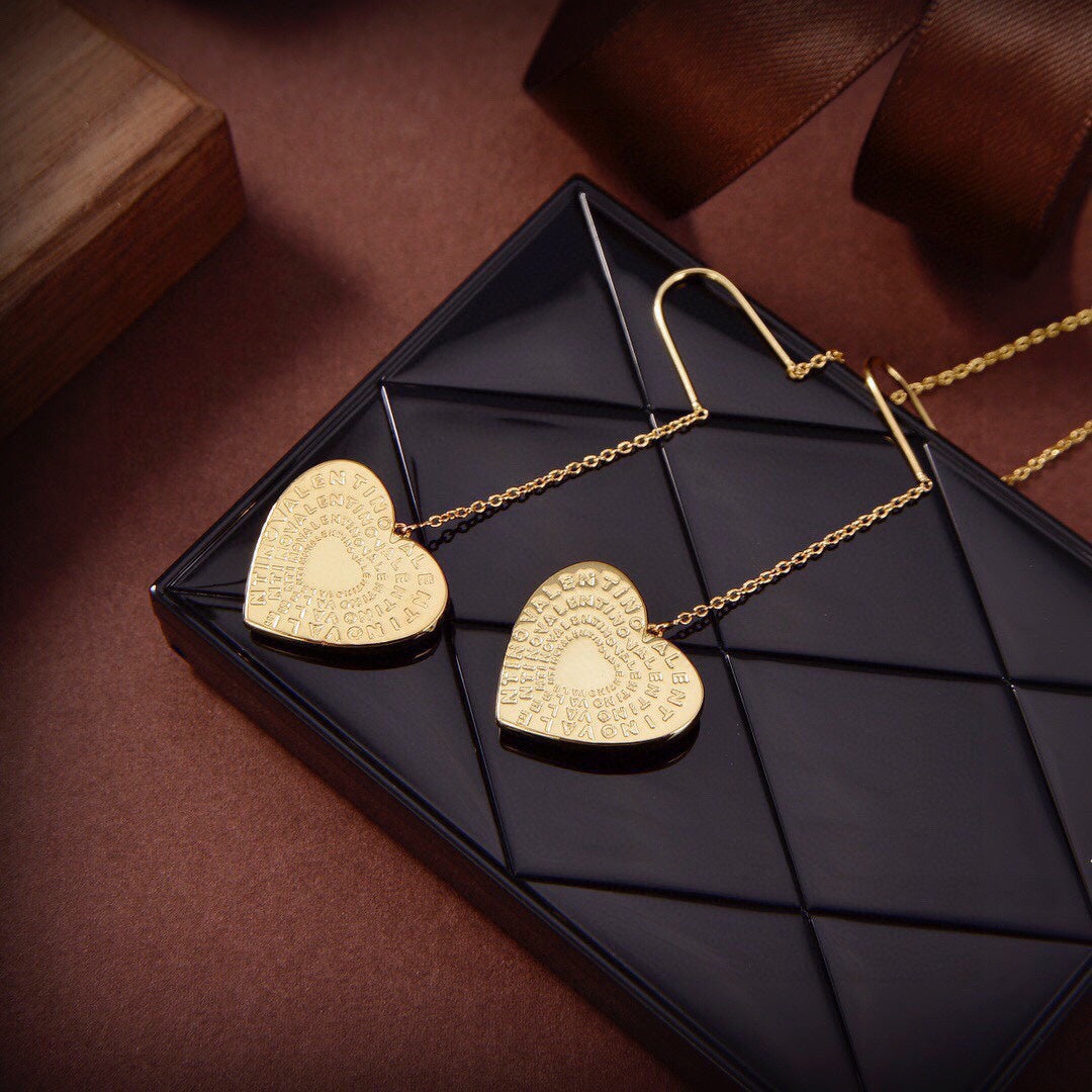 18K Valentino Red Heart Earrings