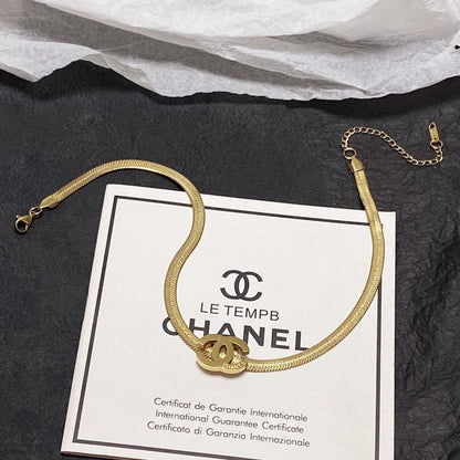 18K  Chanel Gold Choker Necklace