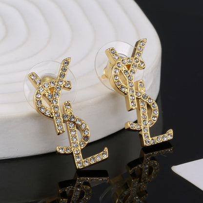 18K YSL Classic Crystals Brooch