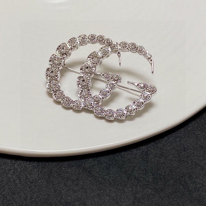 18K Double Gucci Crystal Brooch