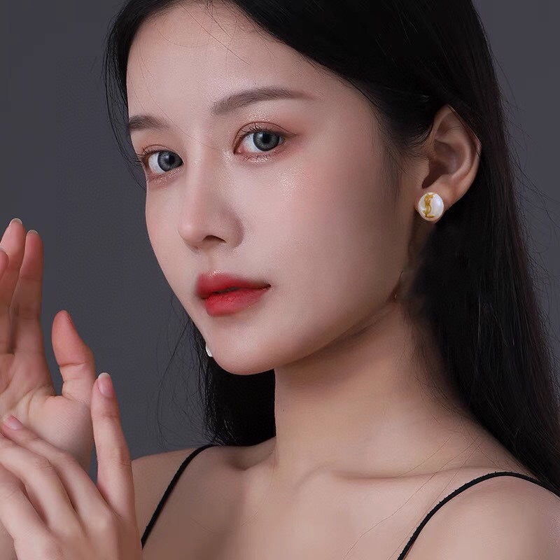 18K YSL Pearl Earrings