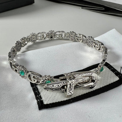 Double Gucci Flowers Bracelet