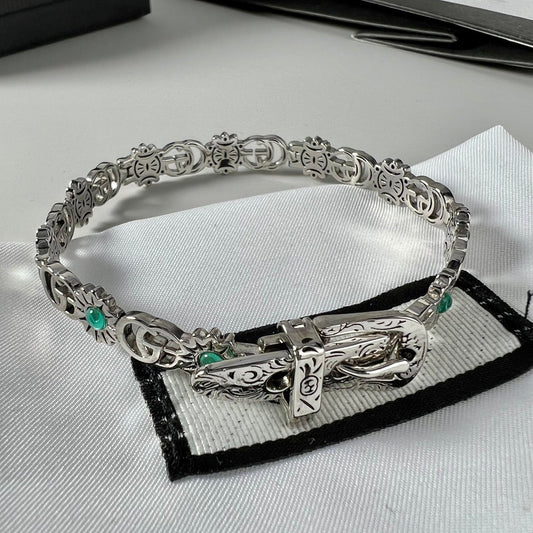 Double Gucci Flowers Bracelet