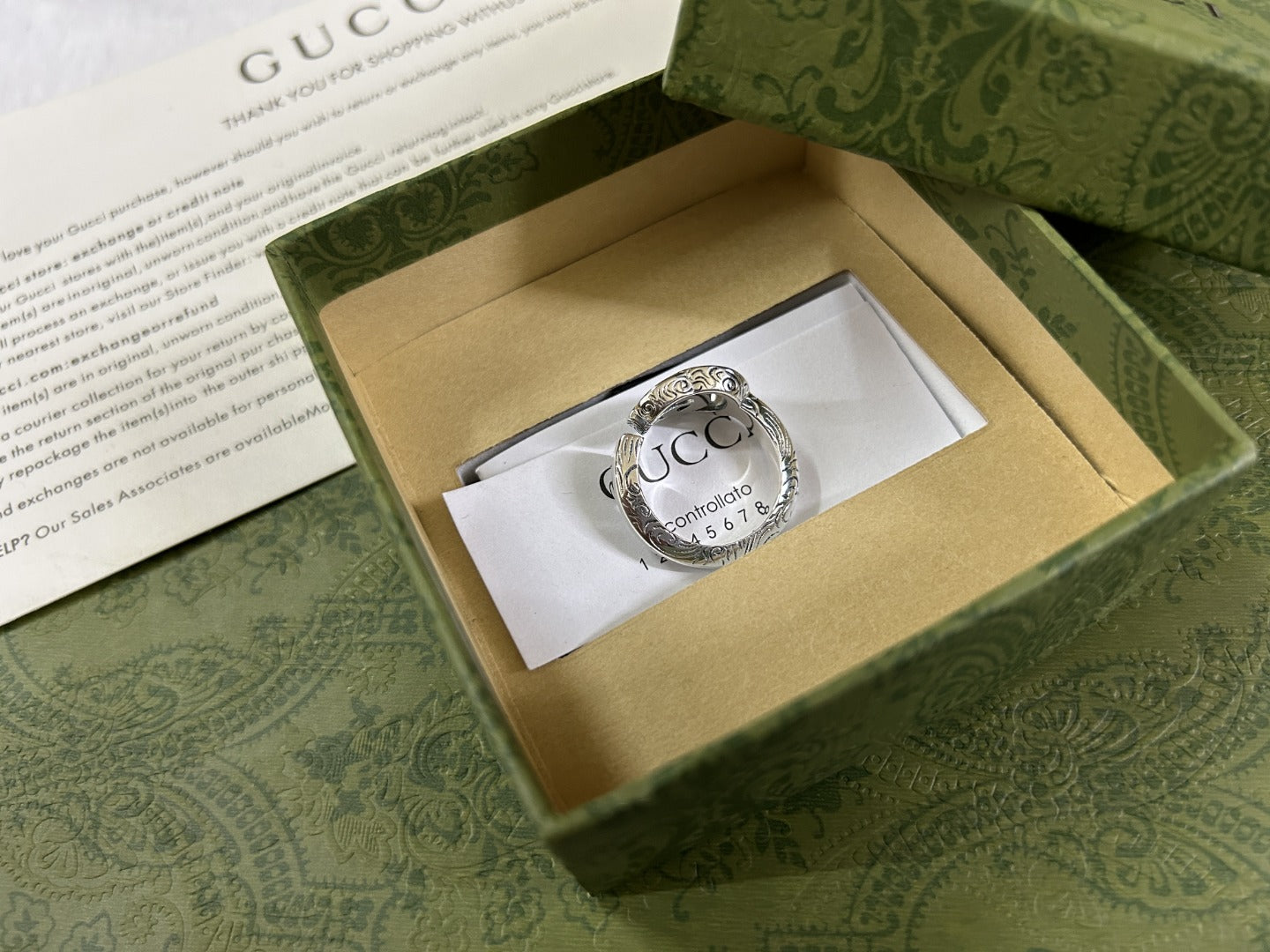 Double Gucci Marmont Key Open Ring