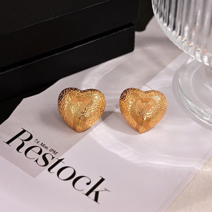 18K YSL Heart Earrings