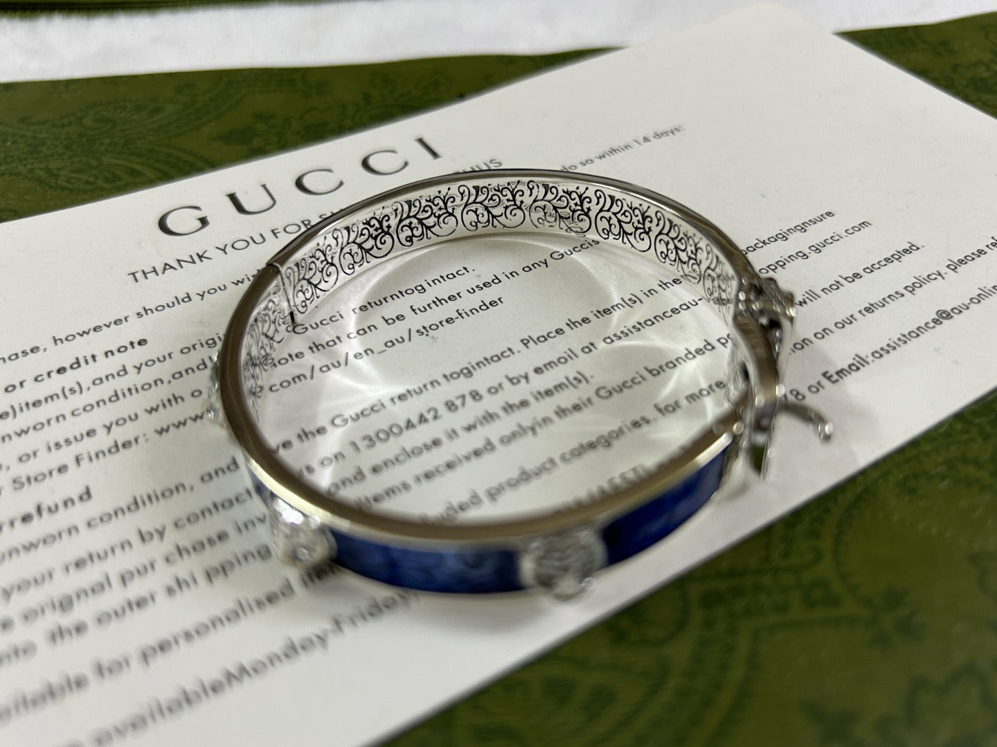 Double Gucci Garden Blue Bracelet