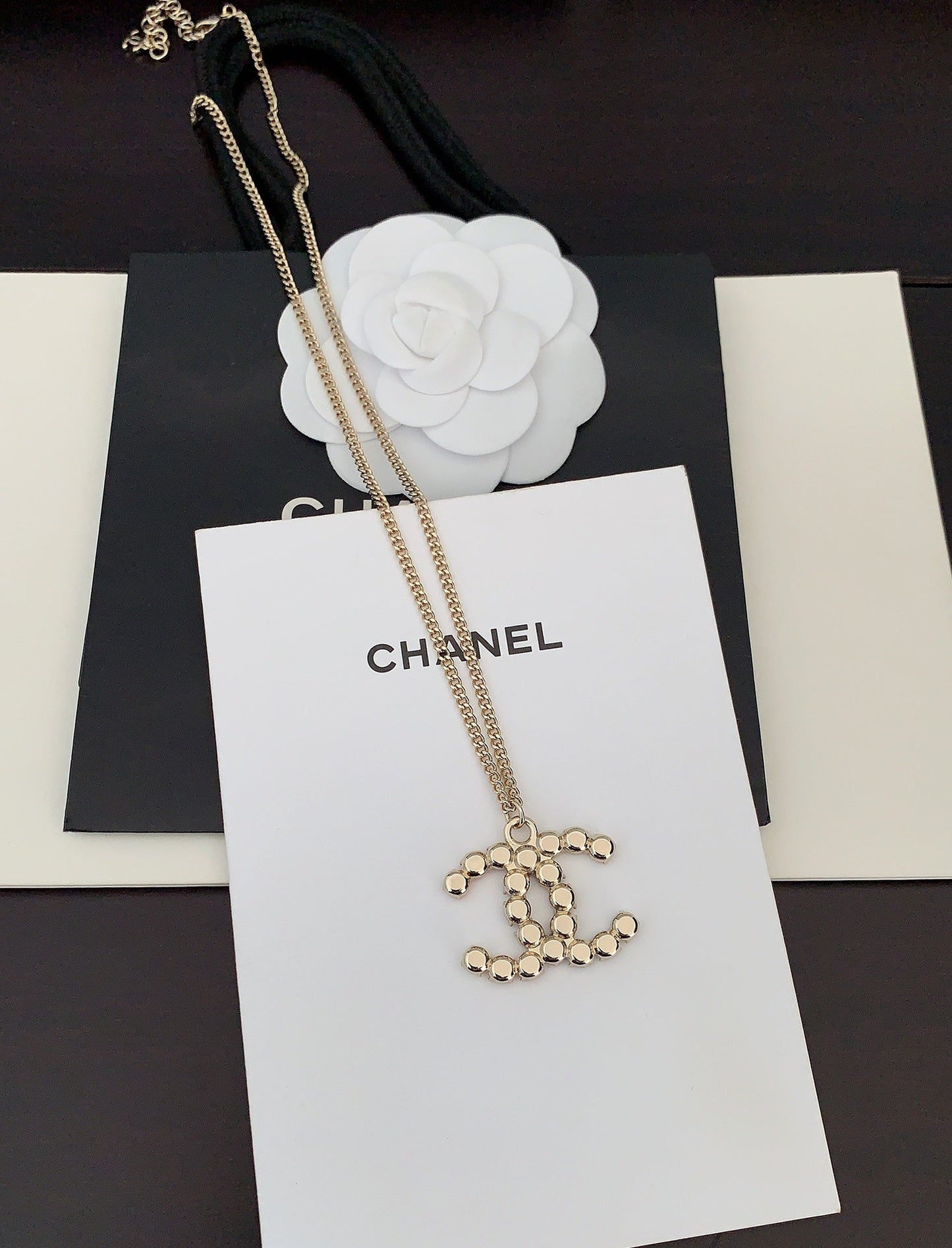 18K  Chanel Color Crystals Necklace