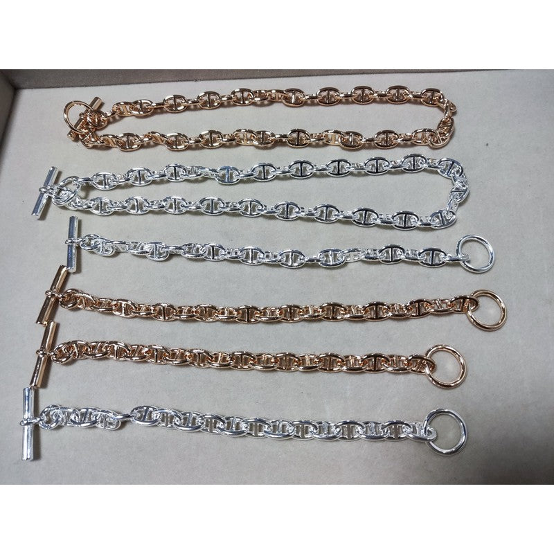 18K Hermes Cha?ne D'ancre Encha?n¨¦e Bracelet