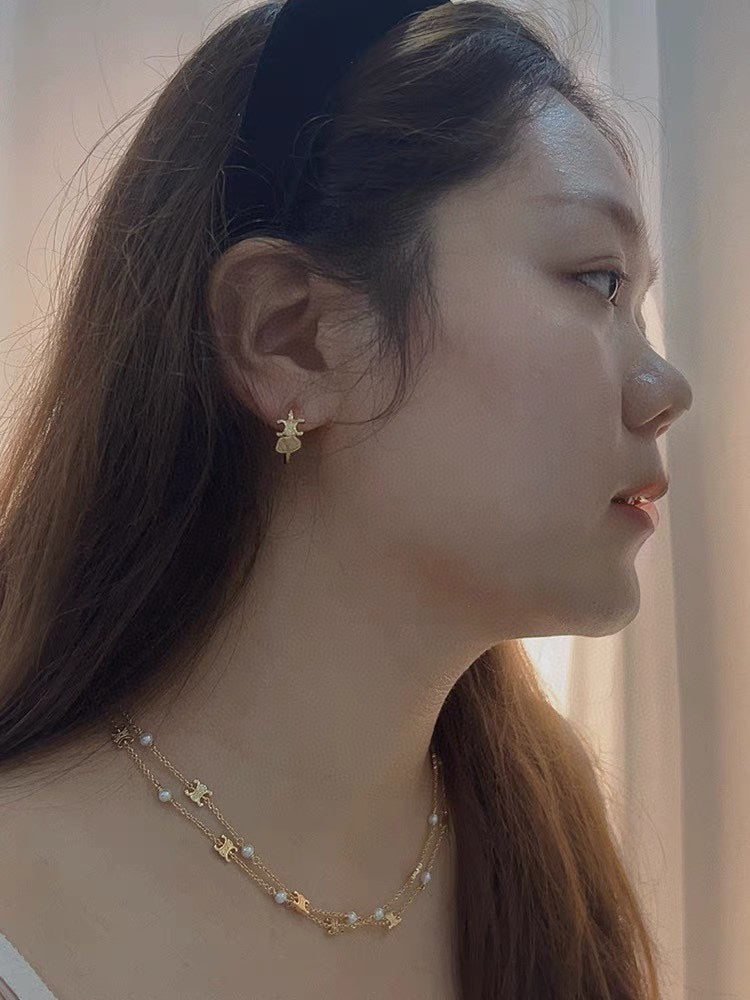 18K Celine Pearl Double Necklace