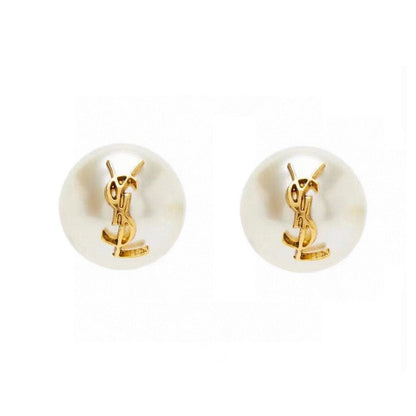 18K YSL Pearl Earrings