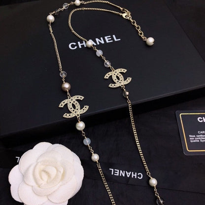 18K  Chanel Long Pearl Necklace