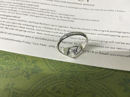 Double Gucci Interlocking Gucci Red Enamel Heart Ring