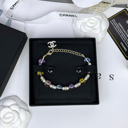 18K  Chanel 26C Color Crystal Bracelet