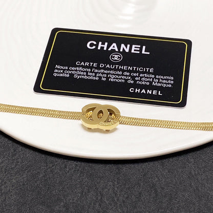 18K  Chanel Gold Chain Choker Necklace