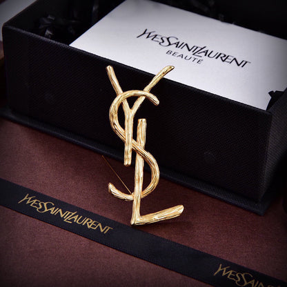 18K YSL Vintage Brooch