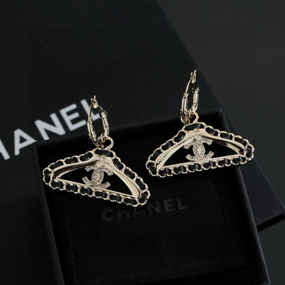18K  Chanel Coat Hanger Earrings