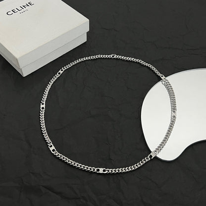 18K Celine Gourmette Chain Necklace