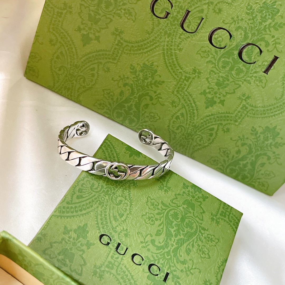 Double Gucci Interlocking Gucci Rigid Bracelet