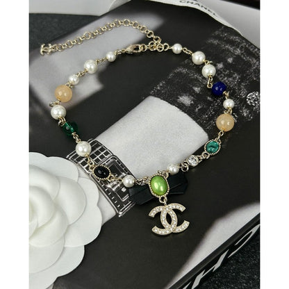 18K  Chanel Crystal Bow Necklace