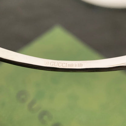 18K Double Gucci Running Diamond Cuff Bracelet