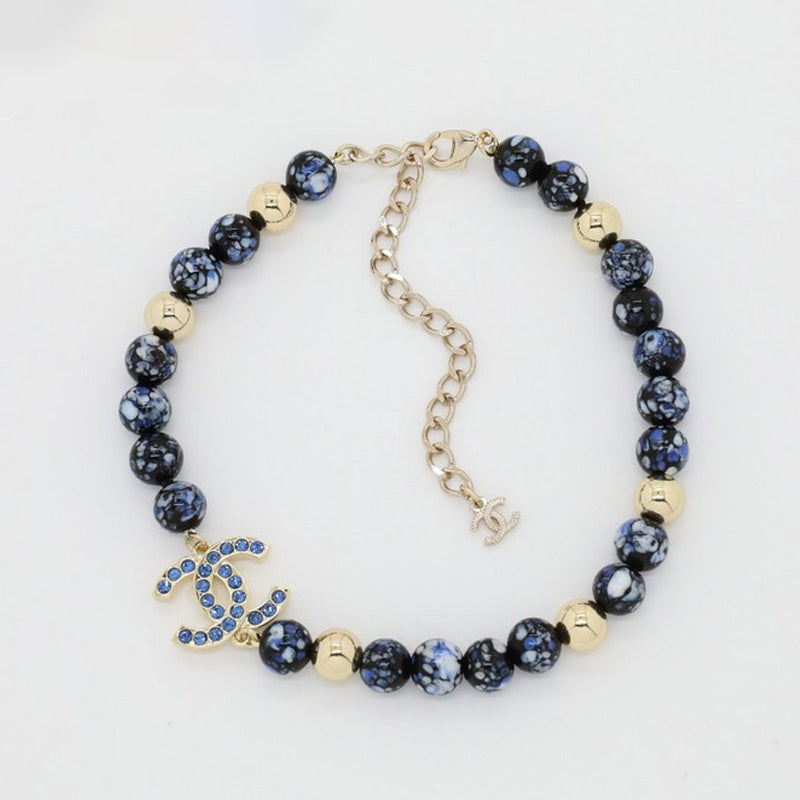 18K  Chanel Blue Pearl Necklace