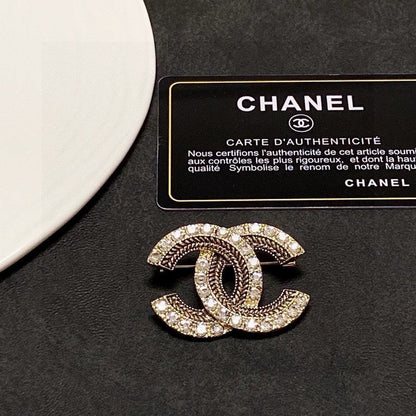 18K  Chanel Diamond Gold Brooch