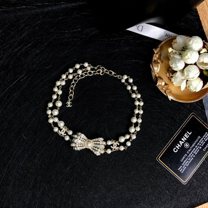 18K  Chanel Bow Choker Necklace