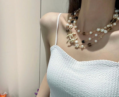 18K  Chanel 24B Long Pearls Necklace