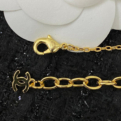 18K  Chanel Flower Crystal Necklace