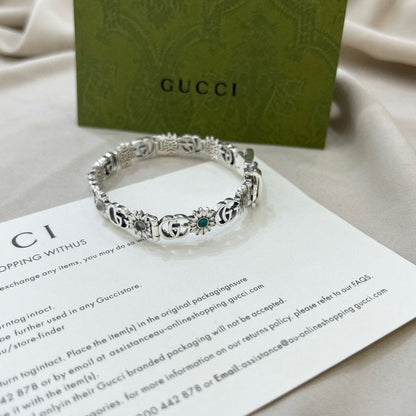 Double Gucci Flowers Bracelet