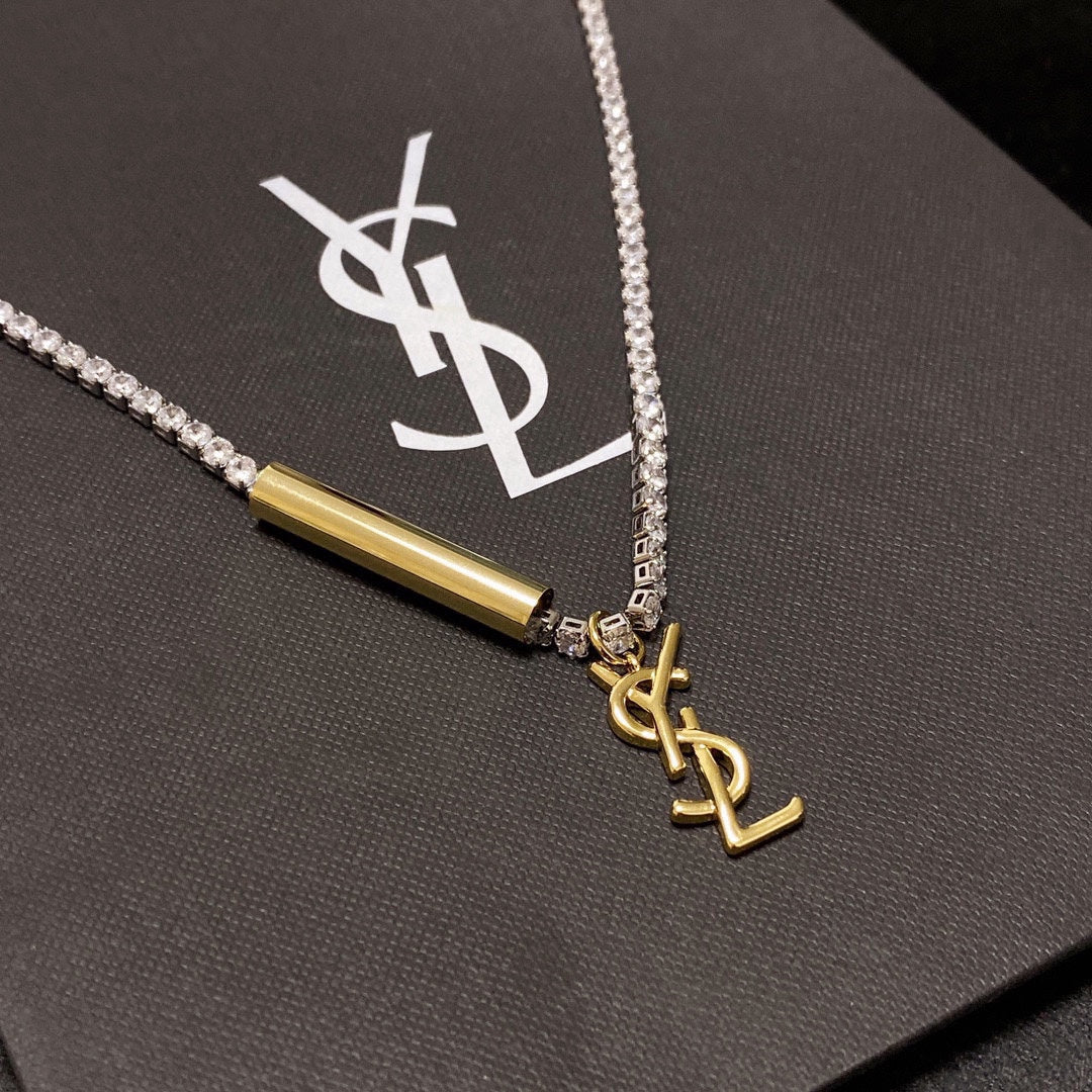18K YSL Chain Diamond Necklace