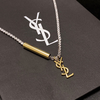 18K YSL Chain Diamond Necklace