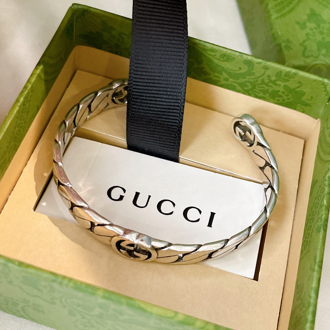 Double Gucci Interlocking Gucci Rigid Bracelet