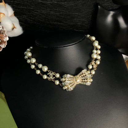 18K  Chanel Bow Choker Necklace