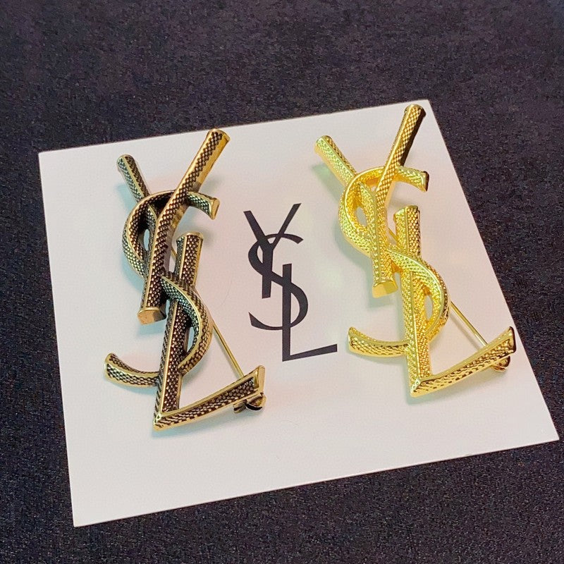 18K YSL Three Color Brooch