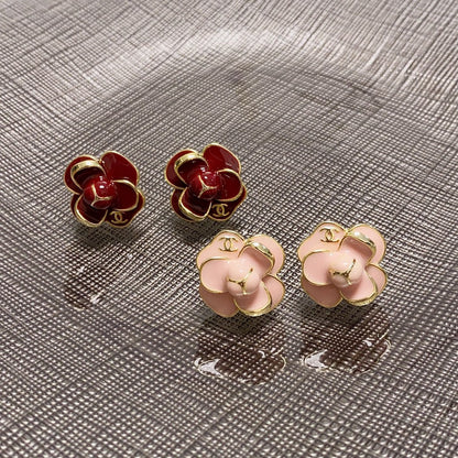 18K  Chanel Camellia Earrings