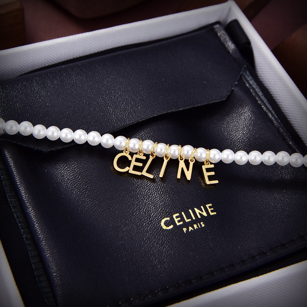 18K Celine Paris Pearl Necklace