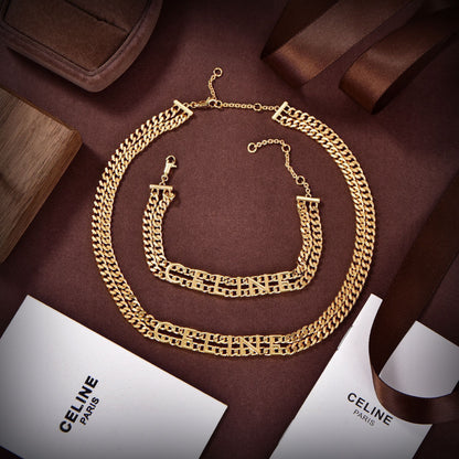 18K Celine Gourmette Necklace