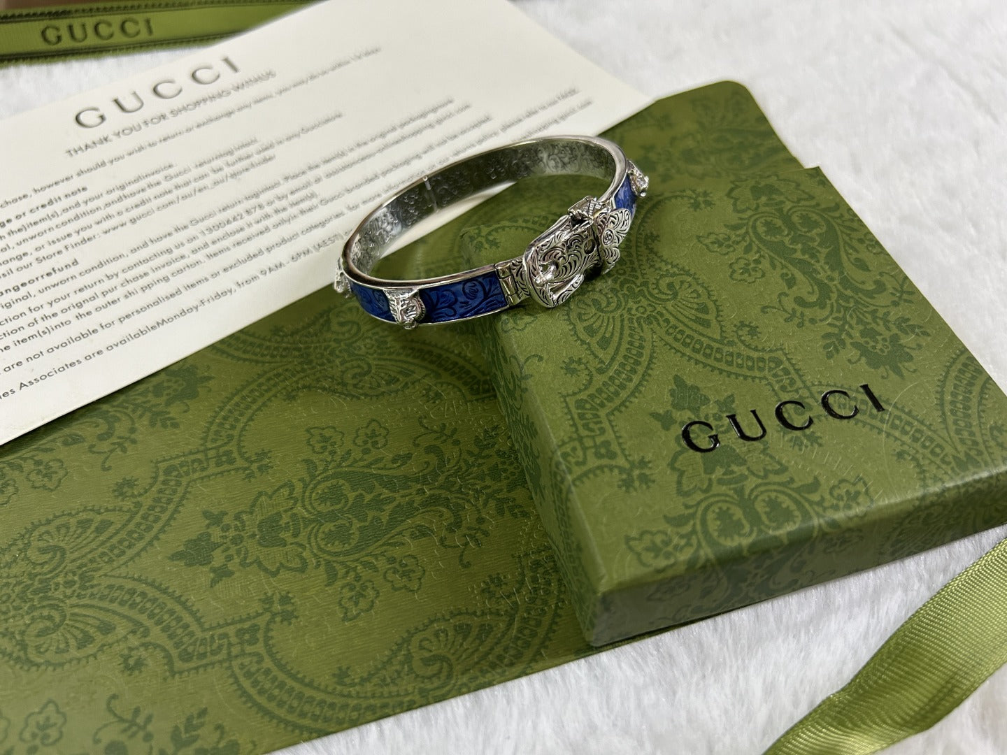 Double Gucci Garden Blue Bracelet
