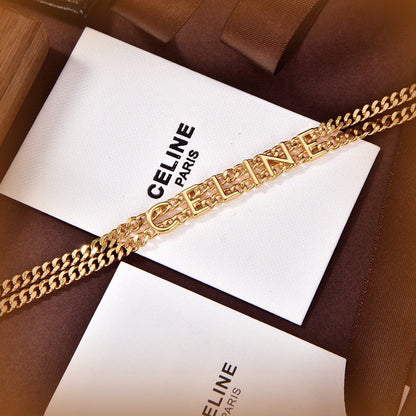 18K Celine Gourmette Necklace